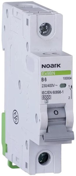 NOARK WYŁĄCZNIK NADPRĄDOWY 6 KA, B, 10A, 1P, Ex9BN 1P B10 Noark 100006