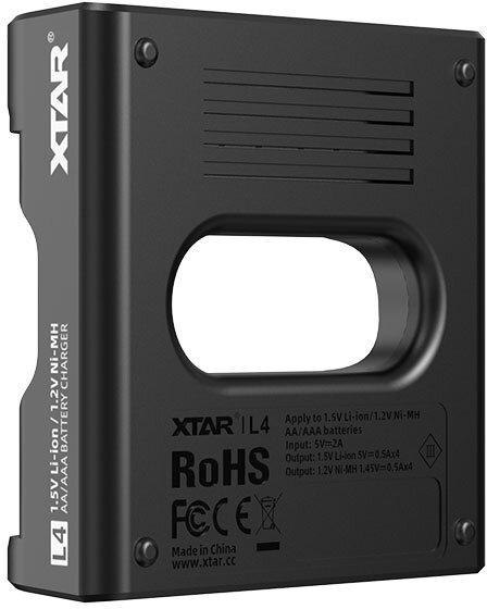 XTAR Ładowarka do akumulatorów R03 / AAA oraz R6 / AA Li-ion 1,5V / NiMH Xtar L4