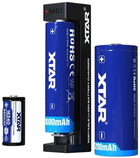 XTAR Ładowarka do akumulatorów cylindrycznych Li-ion Xtar MC1 USB-C