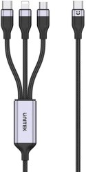 UNITEK Unitek przewód ładujący USB 3 w 1 czarny