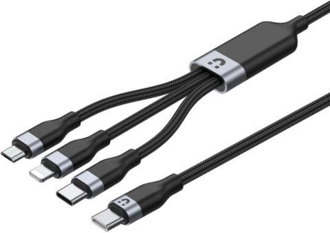 UNITEK Unitek przewód ładujący USB 3 w 1 czarny
