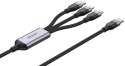 UNITEK Unitek przewód ładujący USB 3 w 1 czarny