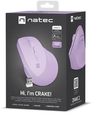 NATEC Mysz komputerowa Natec Crake 2 Pure Lavender