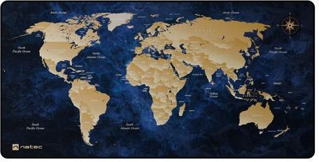 NATEC Podkładka pod mysz Natec World Deep Blue 800x400mm
