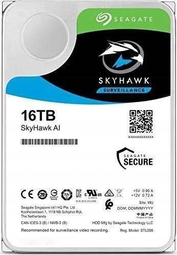 SEAGATE Dysk HDD Seagate SkyHawk AI ST16000VE004 16TB