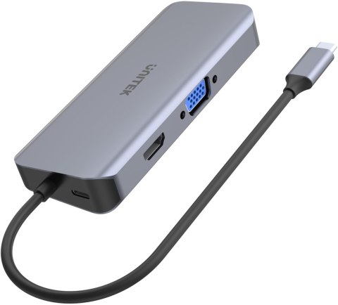 UNITEK Hub USB Unitek USB-C 3xUSB 3.1 PD HDMI SD VGA RJ45