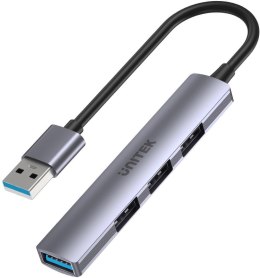 UNITEK Unitek Hub USB-A 1*USB-A 5 Gbps, 3*USB-A 2.0 alu