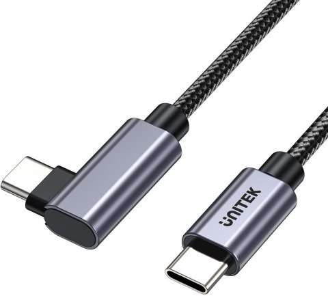UNITEK Unitek Kabel USB-C kątowy 90° PD100W 0,5m