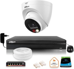 DAHUA ZESTAW Kamera IP Dahua 6mpx IPC-HDW1639T-A-IL-0280B-S6 + DYSK