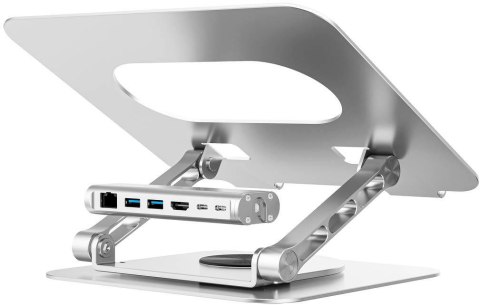 UNITEK Unitek Podstawka pod laptop z odłączanym hubem USB-C HDMI 1,4, 4K PD 100W