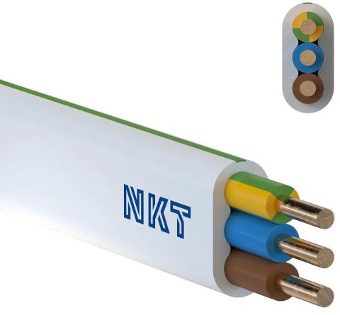 NKT SPÓŁKA AKCYJNA Przewód NKT instal PLUS YDYp 3x2,5 żo 450/750V 100m
