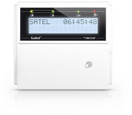 SATEL SATEL Manipulator LCD z czytnikiem kart zbliżeniowych 125 kHz (białe podświetlenie, biała obudowa) ACCO-KLCDR-W
