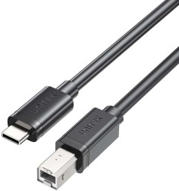 UNITEK Kabel do drukarki Unitek USB-C na USB B 2.0 czarny 1m