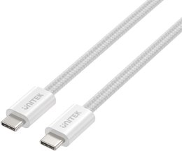 UNITEK Kabel zwijany magnetycznie Unitek USB C PD 100W biały 1m
