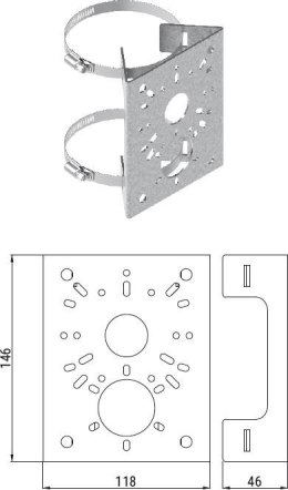 ATS UCHWYT SŁUPOWY ATS US H-D-2