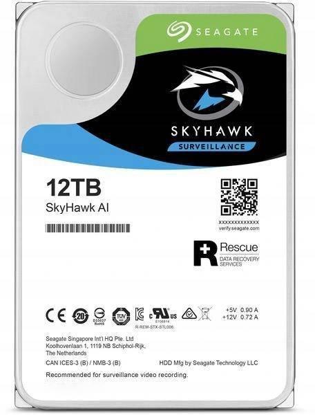 SEAGATE Dysk HDD Seagate SkyHawk AI ST12000VE003 12TB