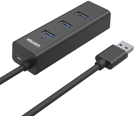 UNITEK Aktywny hub USB Unitek 4w1 5Gbps z zasilaniem przez USB-C