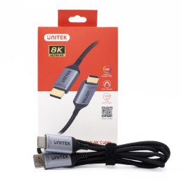 UNITEK Kabel DisplayPort Unitek 1.4 do HDMI 2.1, 8K, 1,8m