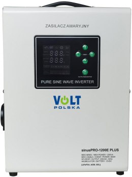 VOLT POLSKA Przetwornica VOLT POLSKA SINUSPRO 1200E PLUS 12V 800/1200W LiFePO4, MENU
