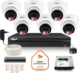 DAHUA Zestaw monitoringu IP DAHUA 6 kamer IPC-HDW1439V-A-IL 4Mpx