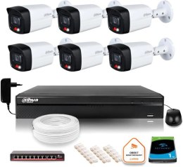 DAHUA Zestaw monitoringu IP DAHUA 6 kamer IPC-HFW1439TL1-A-IL 4Mpx