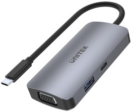 UNITEK Unitek D1051A Hub USB-C 1xUSB 3.1 Gen1 VGA 2xHDMI PD MST