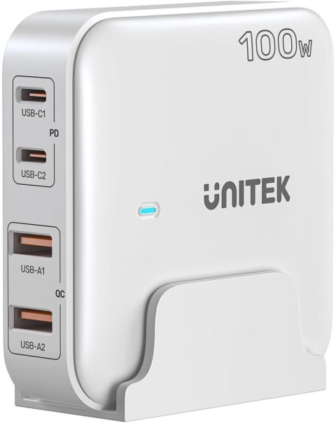 UNITEK Unitek P1229AWH01-EU Ładowarka biurkowa GaN 100W 2xUSB-A 2xUSB-C