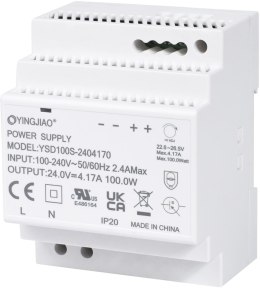 YINGJIAO ZASILACZ IMPULSOWY NA SZYNĘ DIN YINGJIAO YSD100S-2403830 24V/92W/3,83A