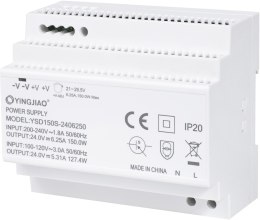 YINGJIAO ZASILACZ IMPULSOWY NA SZYNĘ DIN YINGJIAO YSD150S-24006250 24V/150W/6,25A