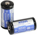 XTAR Akumulatorek 16340 / R-CR123 3,7V Xtar 650mAh (1 szt.) z zabezpieczeniem