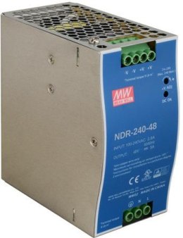 MEAN WELL ZASILACZ IMPULSOWY NA SZYNĘ DIN MEAN WELL NDR-240-48 48V/240W/5A