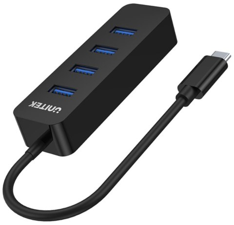 UNITEK Unitek H1117B Hub USB-C, 4 porty USB 3.1, aktywny, 10 W