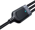 JOYROOM Kabel 3w1 USB-A / USB-C micro-USB Lightning Joyroom S-1T3018A18 30cm 3.5A w oplocie czarny