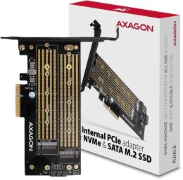 AXAGON Adapter Axagon PCEM2-D PCIe NVME + SATA M.2
