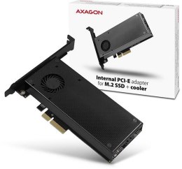 AXAGON Adapter Axagon PCEM2-DC PCI-E x4 na M.2 NVMe z chłodzeniem