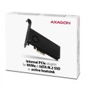 AXAGON Adapter Axagon PCEM2-DC PCI-E x4 na M.2 NVMe z chłodzeniem
