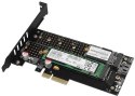 AXAGON Adapter Axagon PCEM2-DC PCI-E x4 na M.2 NVMe z chłodzeniem