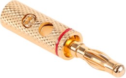 CABLETECH Wtyk głośnikowy banan złoty Cabletech