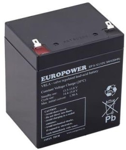 EUROPOWER Akumulator AGM EUROPOWER serii EP 12V 5Ah T1 (Żywotność 6-9 lat)