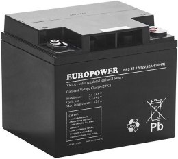 EUROPOWER Akumulator AGM EUROPOWER serii EPS 12V 42Ah (Żywotność 8-12 lat)
