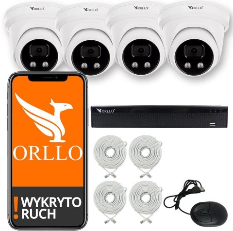 ORLLO Zestaw Monitoringu 4 Kamery PoE ORLLO ECO DOME