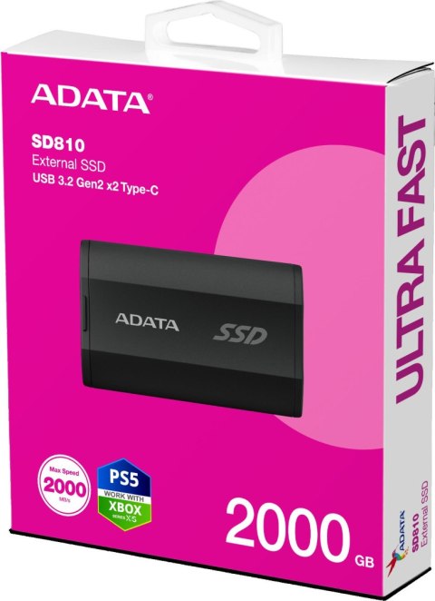 ADATA Dysk SSD Adata SD810 External 2TB USB3.2 czarny