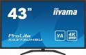 IIYAMA Monitor LED IIYAMA X4373UHSU-B1 43 cale VA HDMI DisplayPort USB