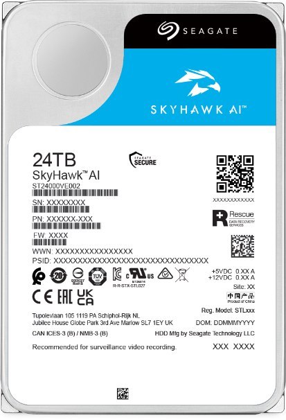 SEAGATE Dysk HDD Seagate SkyHawk AI ST24000VE002 24TB