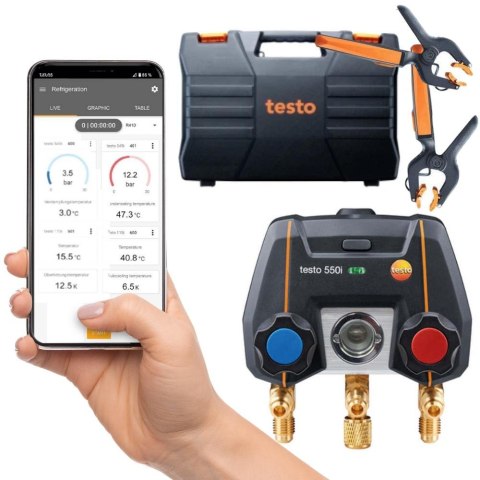 TESTO Elektroniczna oprawa zaworowa Testo 550i zestaw Smart 0564 3550