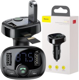 BASEUS TRANSMITER FM ŁADOWARKA SAMOCHODOWA Baseus Enjoy S-09A 3.4A 2x USB-A microSD BT 4.2
