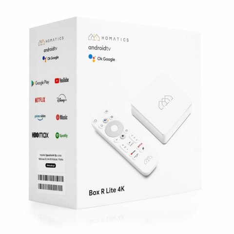 HOMATICS Android TV Box Homatics R 4K 2GB RAM/16GB ROM + dekoder DVB-T2 H.265