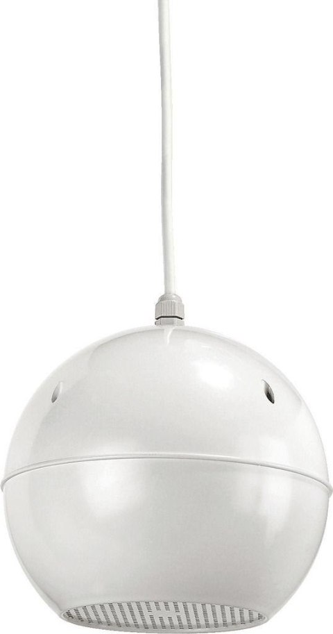MONACOR Głośnik kulowy PA MONACOR EDL-412/WS odporny na wilgoć Technika 100V lub 8Ω biały