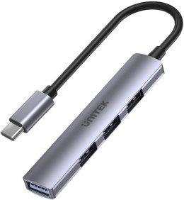 UNITEK Adapter Unitek H1208B Hub USB-C 1*USB-A 5Gbps, 3*USB-A 2.0