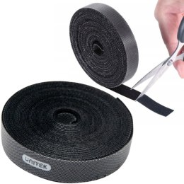 UNITEK Organizer do kabli Unitek OT142BK rzep czarny 5m